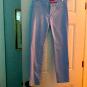 Lily Pulitzer, cotton, straight leg, lie cut slacks